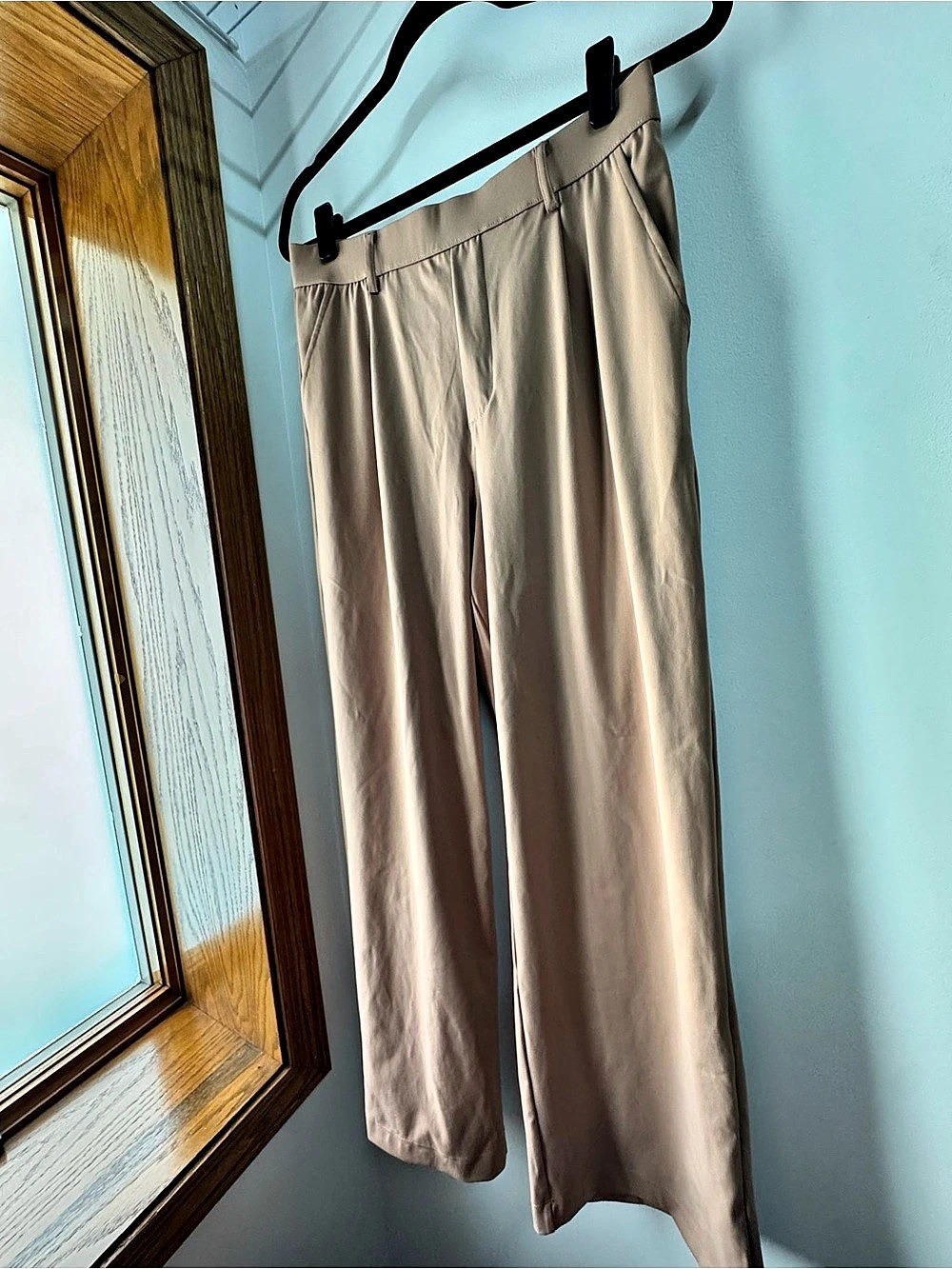 Halara Flex™ DayStretch High Waisted Pocket Straight Leg Work Pants Color Burrow
